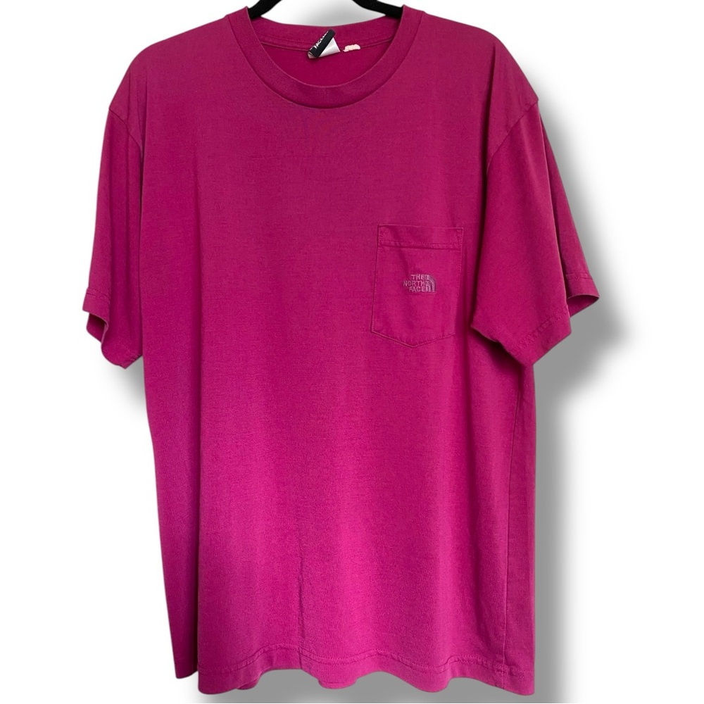 The North Face Vintage Magenta Short Sleeve Tee USA Made Single Pocket